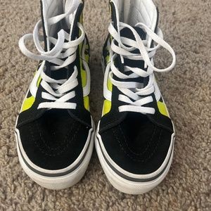 Neon Green & Black Fire Vans